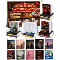 RONSTONE Mini Libri Calendario dell'Avvento 2026 24 Libri in Lingua Tedesca 24 Giorni di Sorprese di Lettura Colorato