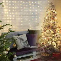 Coolmango Catena luminosa da esterno, tenda di luci USB, 2 pezzi (1 + 1) - Curtainlight