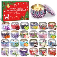Sudatong Calendario Avvento 2026 Candele Profumate per Donne Ragazze con 24 Candele Profumate Tealight Diverse Calendario Natalizio Regali per Donna Mamma