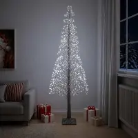Syfax Albero di Natale Starburst Marrone 240 cm Plastica 688 LED