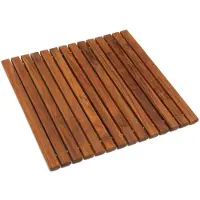 Dripio Agenda in legno di teak arrotolabile, 50x50 cm, antiscivolo
