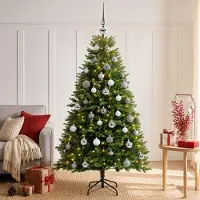 Syfax Albero di Natale Artificiale con Palline 120 cm 150 LED