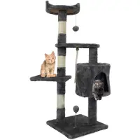 Dripio Albero per gatti, 3 livelli, 40x40x112 cm, colore grigio