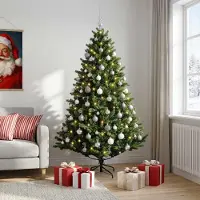 Syfax Albero di Natale Artificiale con Palline 240 cm 300 LED