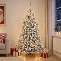 Syfax Albero di Natale Artificiale con Palline 210 cm 300 LED