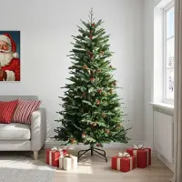 Syfax Albero di Natale Artificiale con Rami Pieghevoli 210 cm acciaio