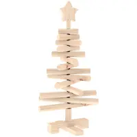 Syfax Albero di Natale in legno KOTKA 60 cm Legno Massello di Pino