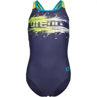 Arena Girl's Paint Swimsuit Swim Pro Back Costume intero Bambini (140, blu)