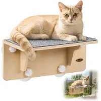 Dripio Cuccia per gatti 2-in-1, adatta per pareti e vetro, con base in feltro, per animali fino a 18 kg