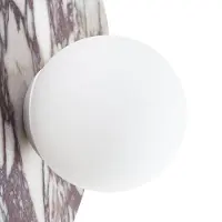 NOLA Applique Mavi, altezza 31 cm, marmo, vetro, G9