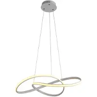 ITALUX Lampada a sospensione LED CONSA bianca 40W, bianco caldo 3400 lm, metallo, dimensioni: 120x50x50 cm, IP20,