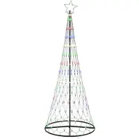 vidaXL Albero di Natale a LED multicolore, 250 cm, struttura in metallo