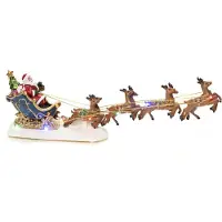 Konstsmide Scenario LED Babbo Natale in slitta con renne