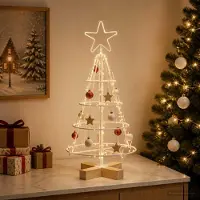 Syfax Albero di Natale in metallo KUOPIO 60 cm Acciaio Bianco
