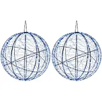vidaXL Decorazione natalizia luminosa a forma di stella, 2 pezzi, 1000 LED, colore blu