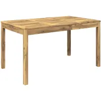 Syfax Tavolo da cena da giardino Sbiancato 141 x 80,5 x 75 cm