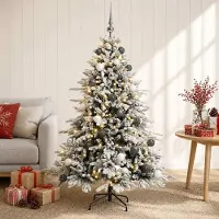 Syfax Albero di Natale artificiale con palline 120 cm 150 LED