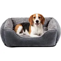 Dripio Cuccia ortopedica per cani, lavabile, antiscivolo, grigia, 64x54x21 cm