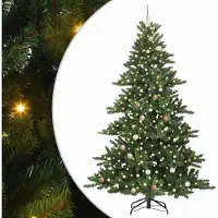 DKD Home Decor Albero di Natale Artificiale con Rami Pieghevoli Verde 240 cm