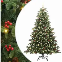 Syfax Albero di Natale artificiale con 300 LED Verde 210 cm