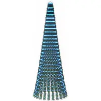 Syfax Albero di Natale LED 270 cm 648 LED Blu Acciaio Verde