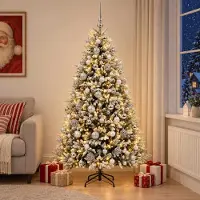 Syfax Albero di Natale Artificiale con Palline 210 cm 300 LED