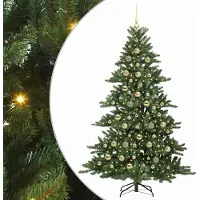 Syfax Albero di Natale Artificiale con Rami Pieghevoli Verde 210 cm