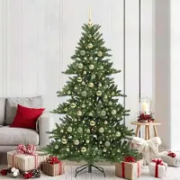 Prolenta Maison Exclusive - Albero di Natale artificiale pieghevole, verde, 210 cm, in PVC