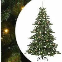 DKD Home Decor Albero di Natale Artificiale con Rami Pieghevoli Verde 210 cm