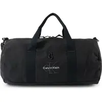 Calvin Klein Borsa da viaggio 'Monologo Embroidery Duffel' grigio scuro / nero