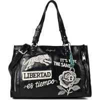 Desigual , Borsa media, Donna, Poliuretano, Nero, U