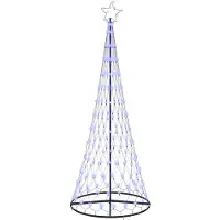 vidaXL Albero di Natale a LED blu, 250 cm, struttura in metallo