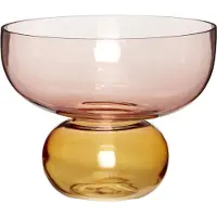 Hubsch Vaso da esposizione, rosa/ambra, vetro, Ø 25 cm