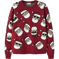 Name it Pullover 'NKMRico' nudo / rosso / nero / bianco