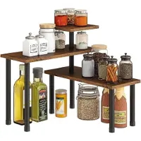 LTPRTZ Cucina ad angolo - Cucina a rastrelliera - Cucina Organizzare - Regolabile flessibile - 63 x 17 x 40 cm - Nero