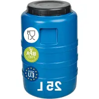 LTPRTZ Contenitore in plastica per la raccolta dell'acqua piovana, adatto al contatto con alimenti, realizzato in HDPE, capacità 25 litri, colore blu