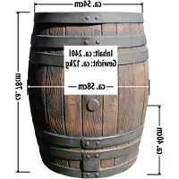 LTPRTZ Waterton con rubinetto - Contenitore per acqua piovana - Serbatoio per l'accumulo di acqua - Aspetto rustico in legno di quercia - 240 litri - Marrone