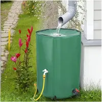 LTPRTZ Contenitore pieghevole per acqua - Serbatoio per l'acqua da giardino - Stoccaggio dell'acqua - Materiale a tre strati - 100 litri - Verde