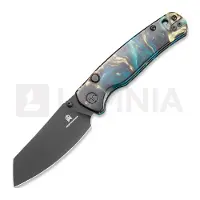 Bestechman Coltello pieghevole Cicada's Wing - PVD - Resin, clear blue