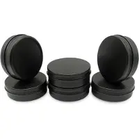 Merkloos Barattoli in alluminio, confezione da 6 pezzi, capacità 100 ml. Contenitori in alluminio con tappo a vite, guarnizioni a prova di perdite, colore nero, leggeri e resistenti