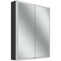 Schneider GLOW D2W armoire de toilette, 2 portes 30/30cm, 613x136x736mm, éclairage circulaire, Dim2Warm, 218.063.02.44, 218.063.02.44