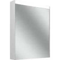 Schneider OBJECT Line Superior LED Armoire de toilette, 1 porte 50cm, charnières réversibles, 495x123x743mm, éclairage supérieur variable, 1 prise de courant, 205.052.02.0201, 205.052.02.0201