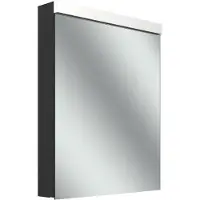 Schneider LOW plus LED armoire de toilette, 1 porte 60cm, butée changeable, 595x120x747mm, prise à gauche, éclairage en haut, 172.061.02.4401, 172.061.02.4401