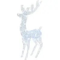 vidaXL LED renna XXL acrilico decorazione natalizia 250 LED 180 cm bianco freddo