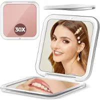 Merkloos Specchio da trucco pieghevole con ingrandimento 30x
