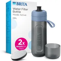 Brita Fill & Go Active 0.6 l water filter bottle + 2 Micro Disc filters - Variant: Modrá