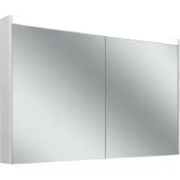 Schneider OBJECT Line Superior LED Armoire de toilette, 2 portes 65/65cm, 1295x123x743mm, éclairage supérieur variable, 3 prises de courant, 205.130.02.02, 205.130.02.02
