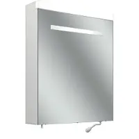 Schneider CARE LED armoire de toilette, 595x727mm, charnières à droite, éclairage en haut, 2 prises de courant à gauche à lextérieur en bas, avec distributeur, 193.264.02.02, 193.264.02.02