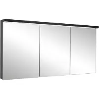 Schneider BORDO TW Armoire de toilette avec éclairage LED, 3 portes de même taille, 179,5x72,6x17,8cm, 188.180.02.44, 188.180.02.44