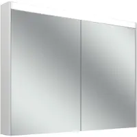 Schneider OBJECT Line Superior LED Armoire de toilette, 2 portes 50/50cm, 995x123x743mm, éclairage supérieur variable, 3 prises de courant, 205.100.02.0201, 205.100.02.0201